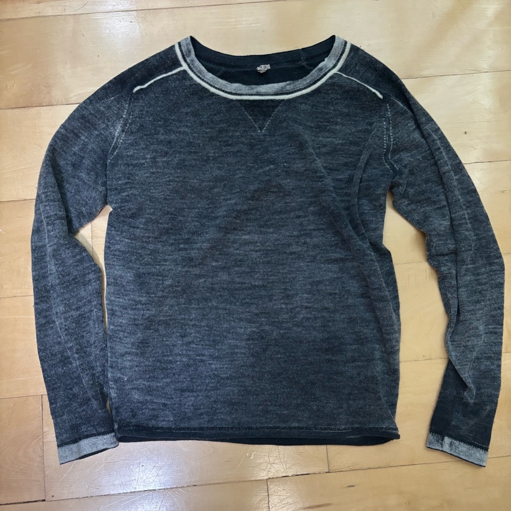 IRO Charcoal and Cream Knit Sweater